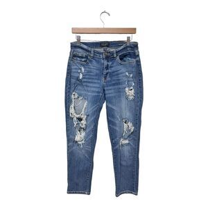 Judy Blue |‎ Distressed Ripped Boyfriend Fit Jeans 7 / 28